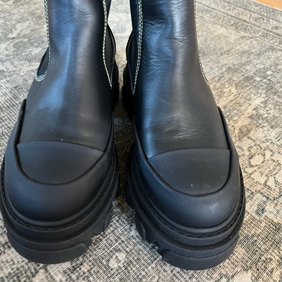 Ganni Mid Leather Chelsea Boots - Picture 2 of 5
